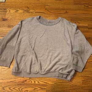 Free People Gray Crew Neck Sweater